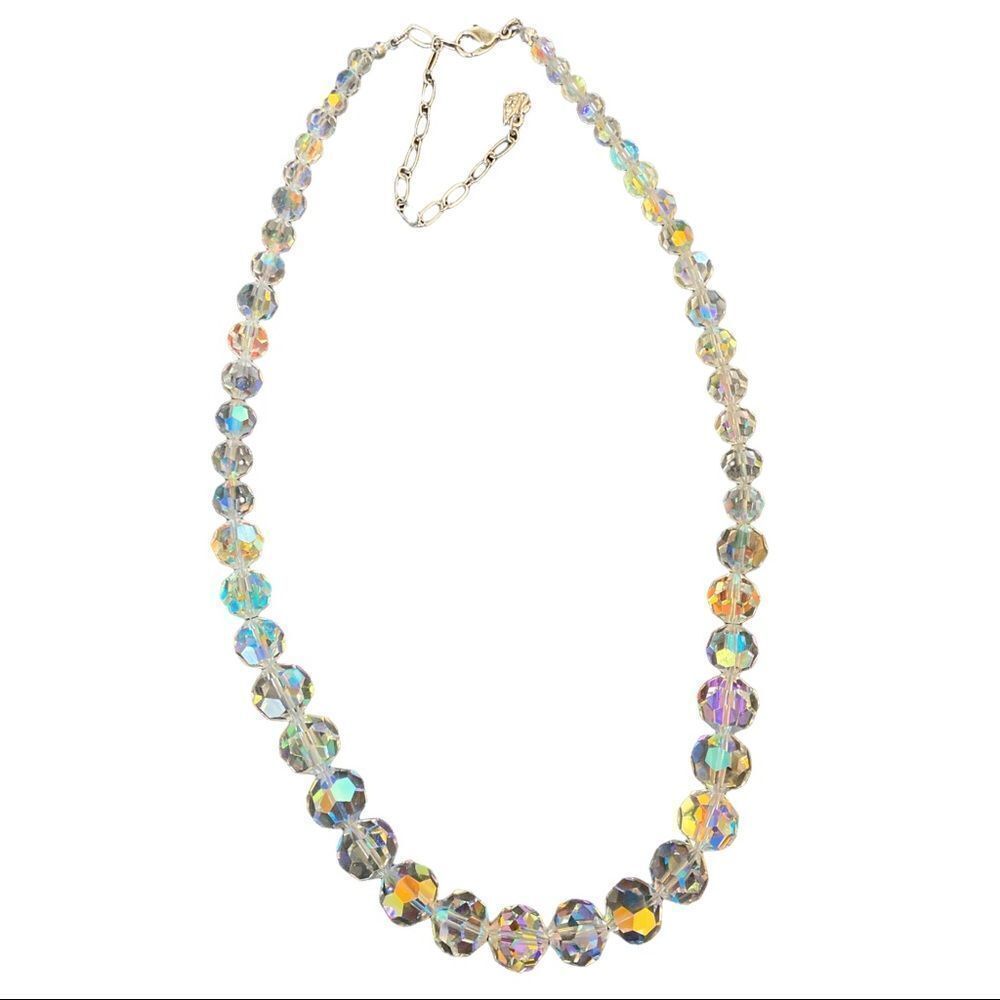 SWAROVSKI Swan Logo Large Crystal Clear Necklace